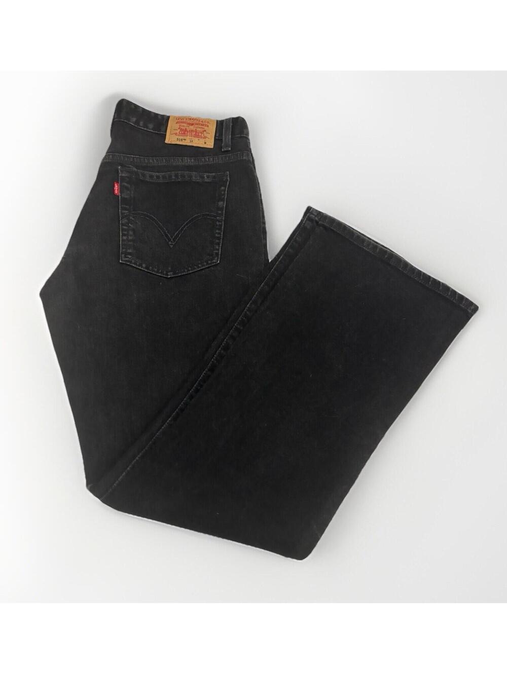 Vintage Juniors Levi’s 516 Red Tag Black Flare Jeans Size 13 Medium Length